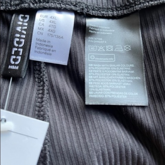 H&M Ribbed Flare legging Black 4XL NWT - Picture 11 of 11